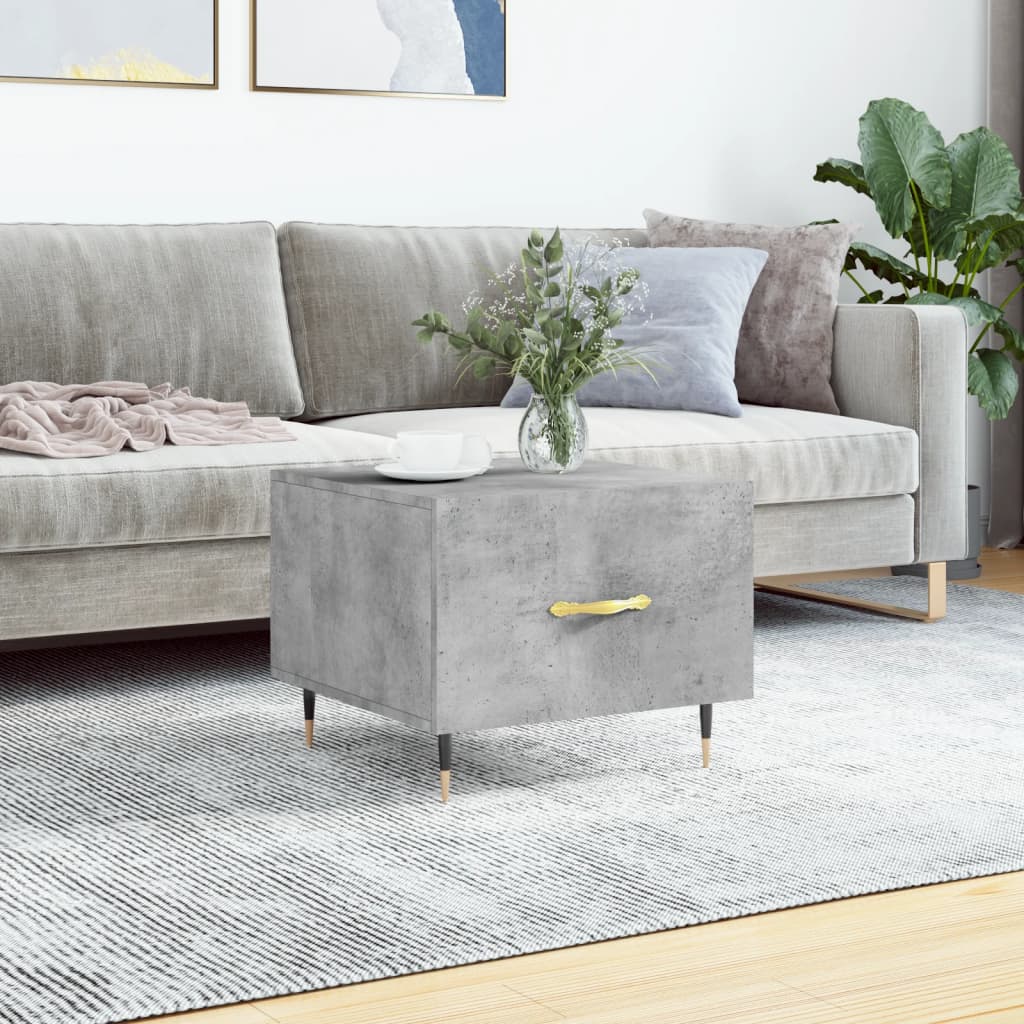 vidaXL Coffee Table Concrete Grey 50x50x40 cm Engineered Wood