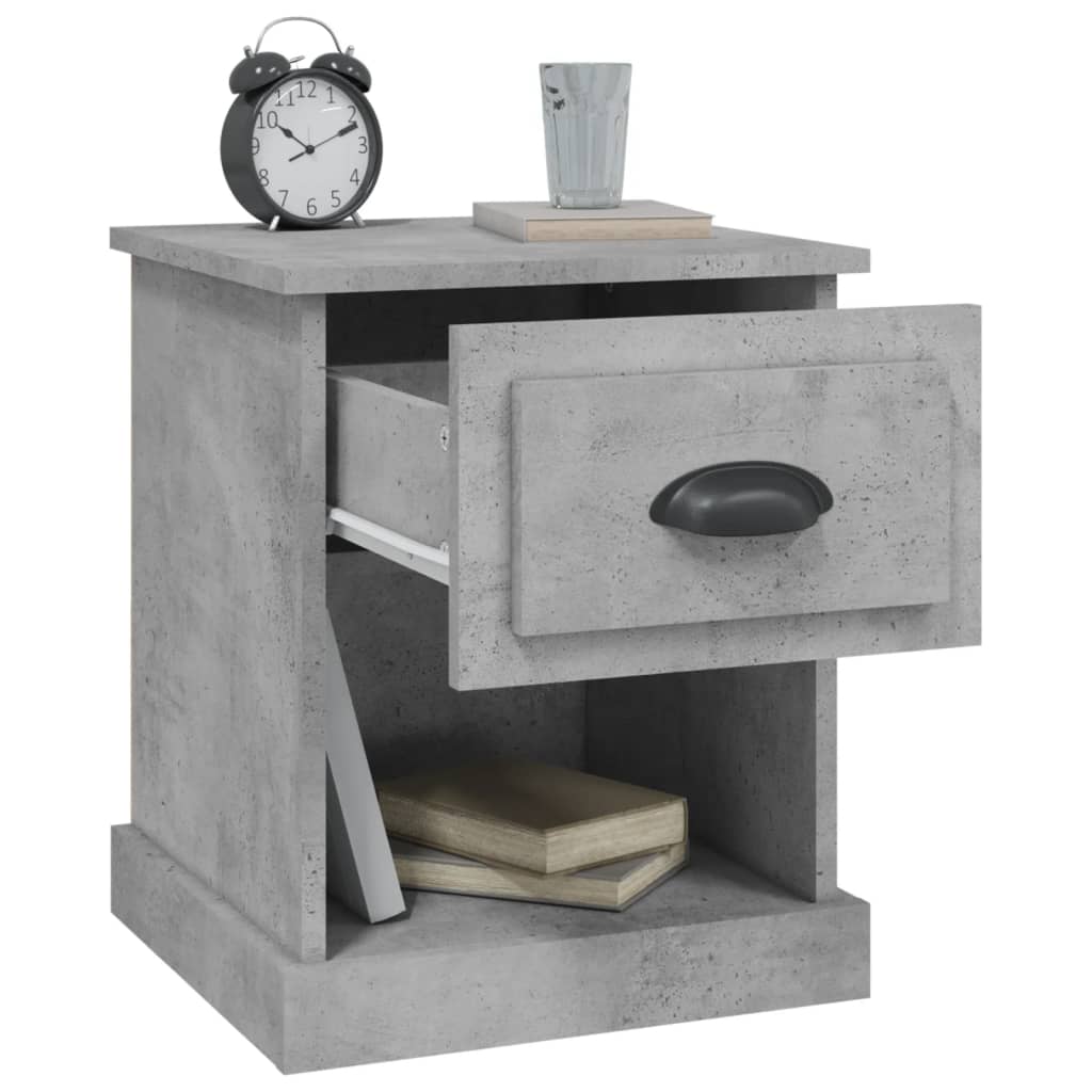 vidaXL Bedside Cabinets 2 pcs Concrete Grey 39x39x47.5 cm Engineered Wood