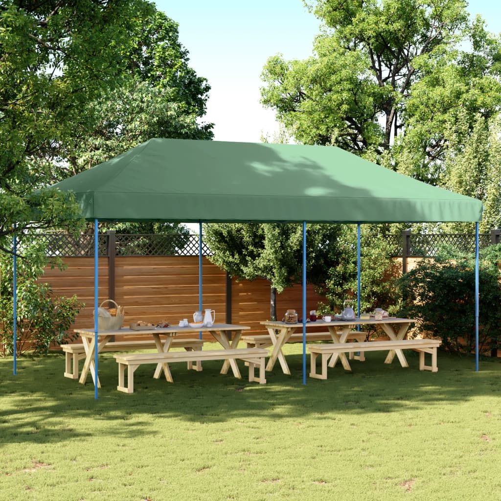 vidaXL Foldable Party Tent Pop-Up Green 580x292x315 cm