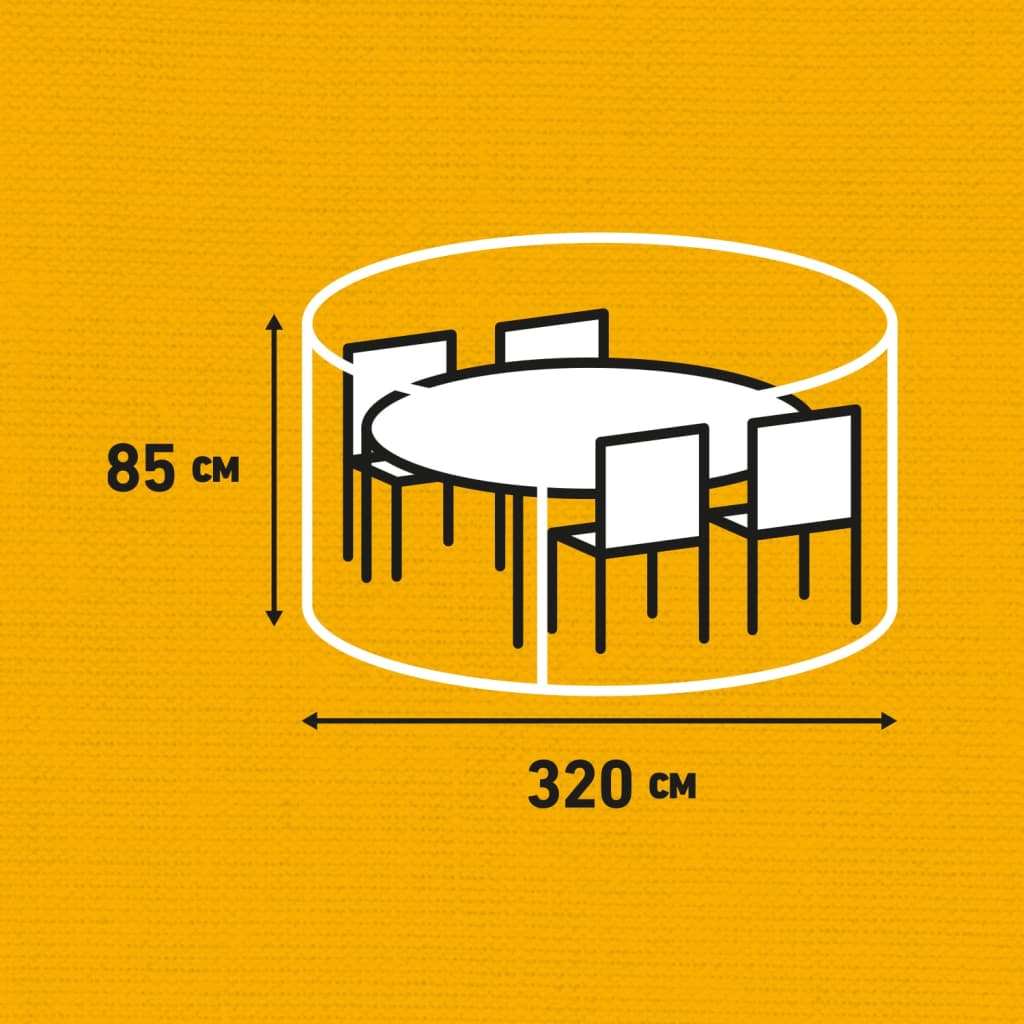 Madison Outdoor Furniture Cover Round 320cm Grey