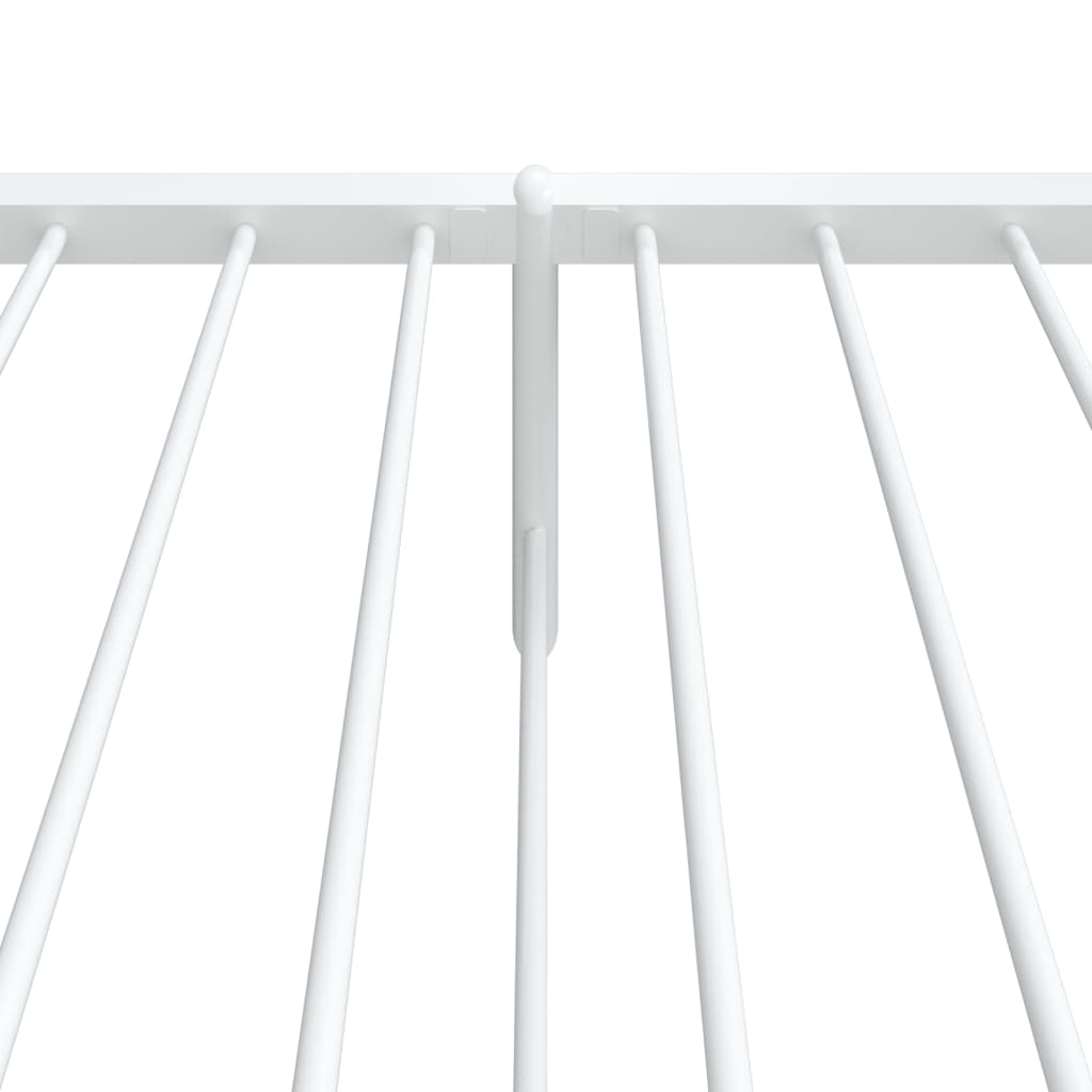 vidaXL Metal Bed Frame without Mattress with Footboard White 100x200 cm