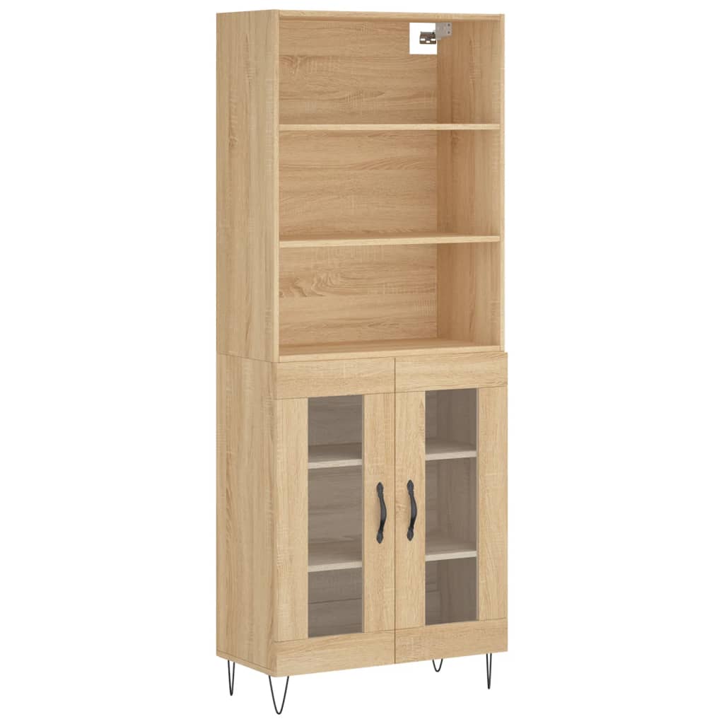 vidaXL Highboard Sonoma Oak 69.5x34x180 cm Engineered Wood