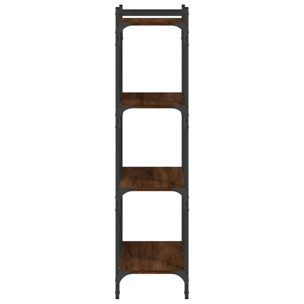 vidaXL Bookcase 4-Tier Brown Oak 60x30x120 cm Engineered Wood