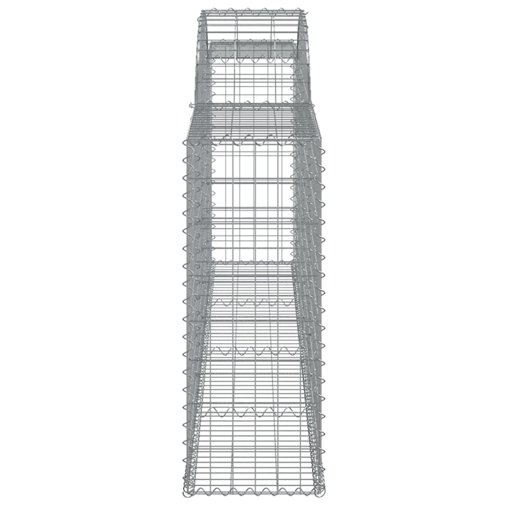 vidaXL Arched Gabion Baskets 3 pcs 300x30x80/100 cm Galvanised Iron