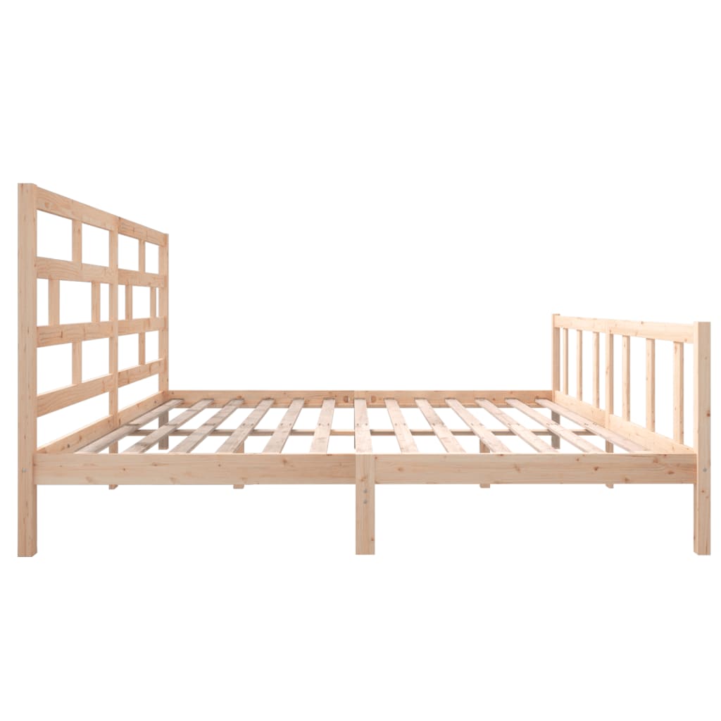 vidaXL Bed Frame without Mattress Solid Wood 200x200 cm (810102+814214)