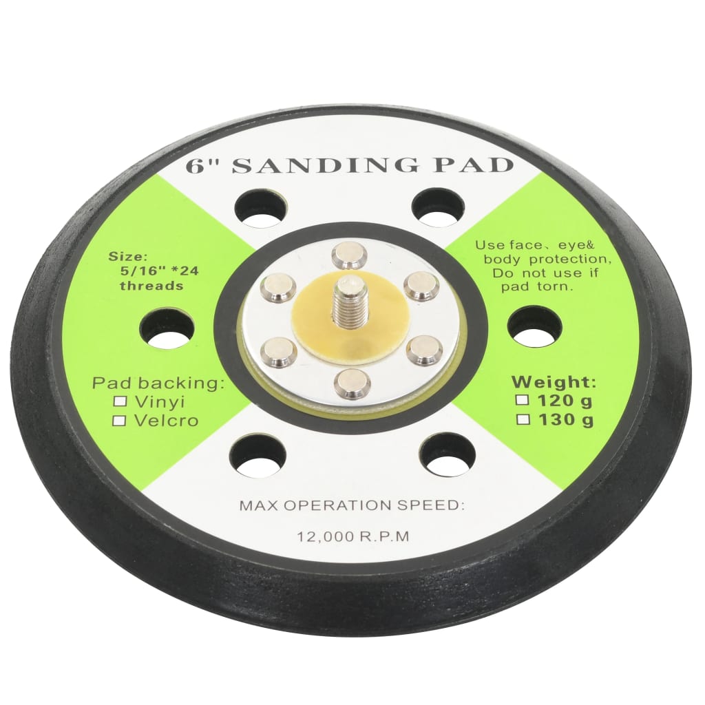 vidaXL Sanding Pads with 6 Holes 3 pcs 15 cm