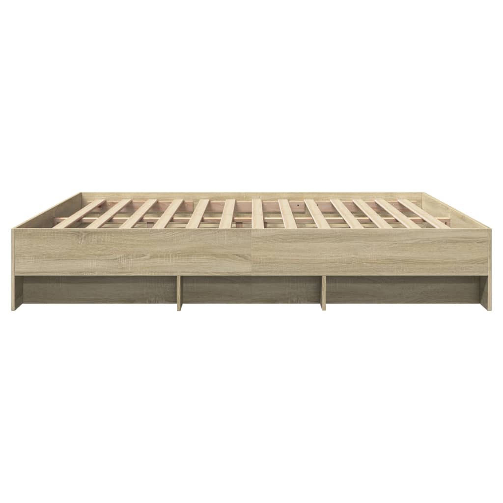 vidaXL Bed Frame without Mattress Sonoma Oak 180x200 cm Super King Engineered Wood