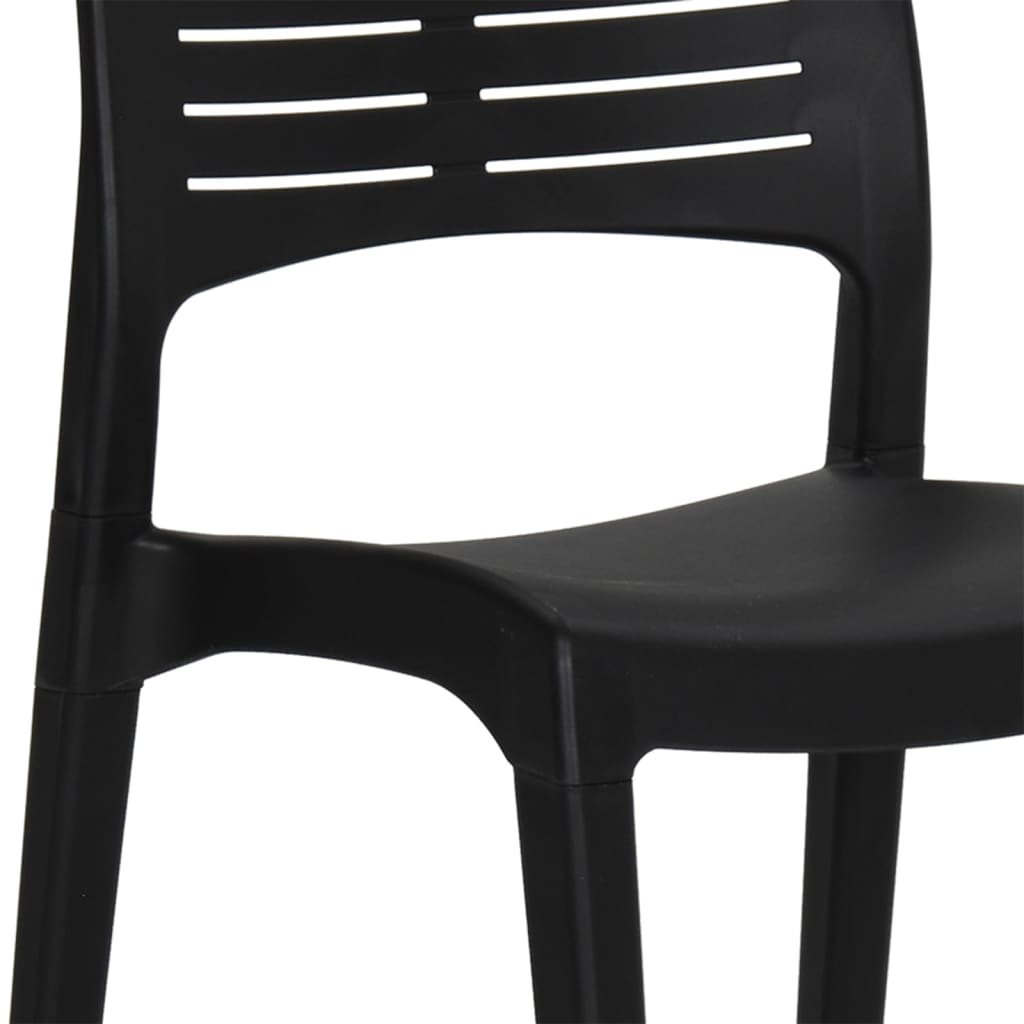 vidaXL Garden Chairs 2 pcs Anthracite Polypropylene