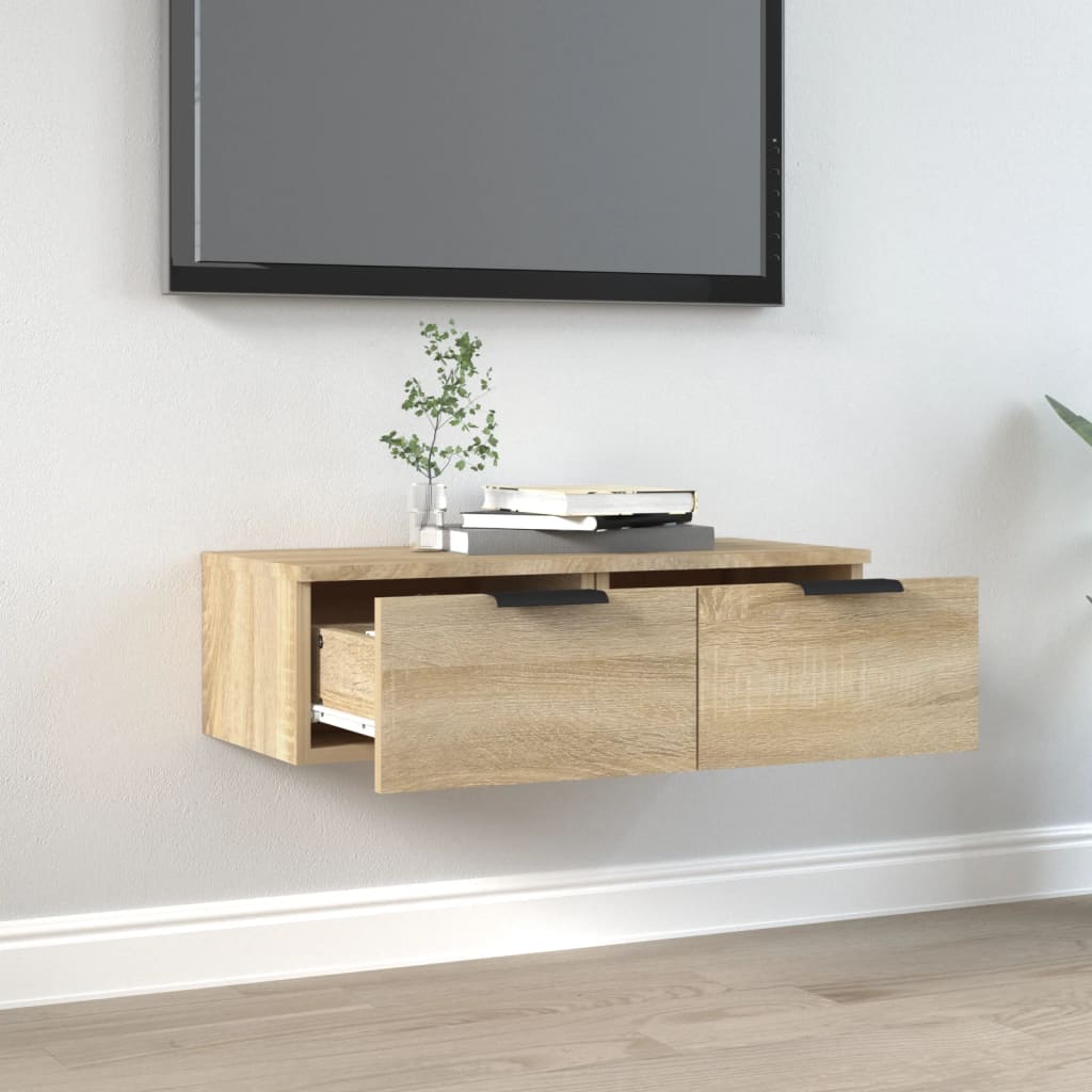 vidaXL Wall Cabinet Sonoma Oak 68x30x20 cm Engineered Wood