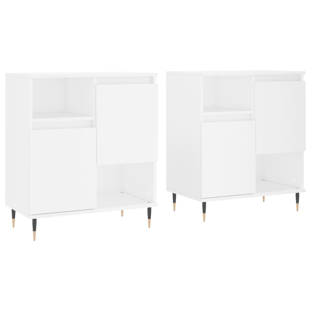 vidaXL Sideboards 2 pcs White Engineered Wood