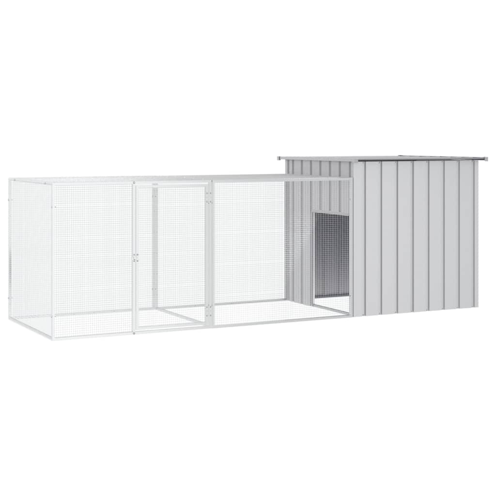 vidaXL Chicken Cage Grey 300x91x100 cm Galvanised Steel