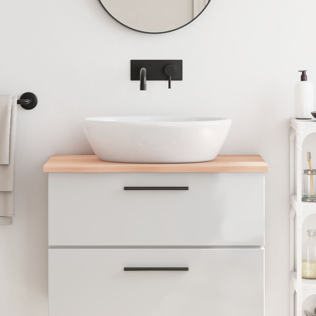 vidaXL Bathroom Countertop 80x60x2 cm Untreated Solid Wood