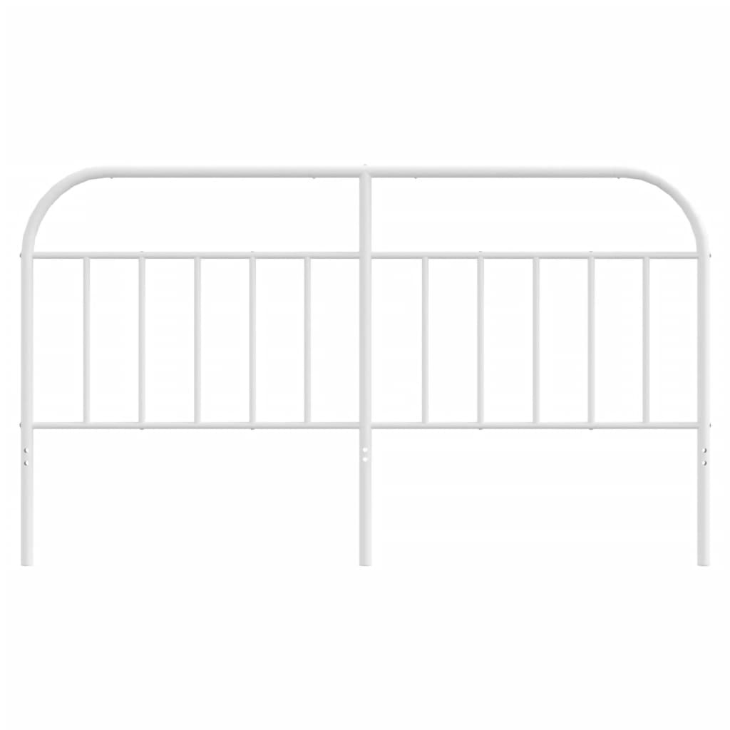 vidaXL Metal Headboard White 160 cm