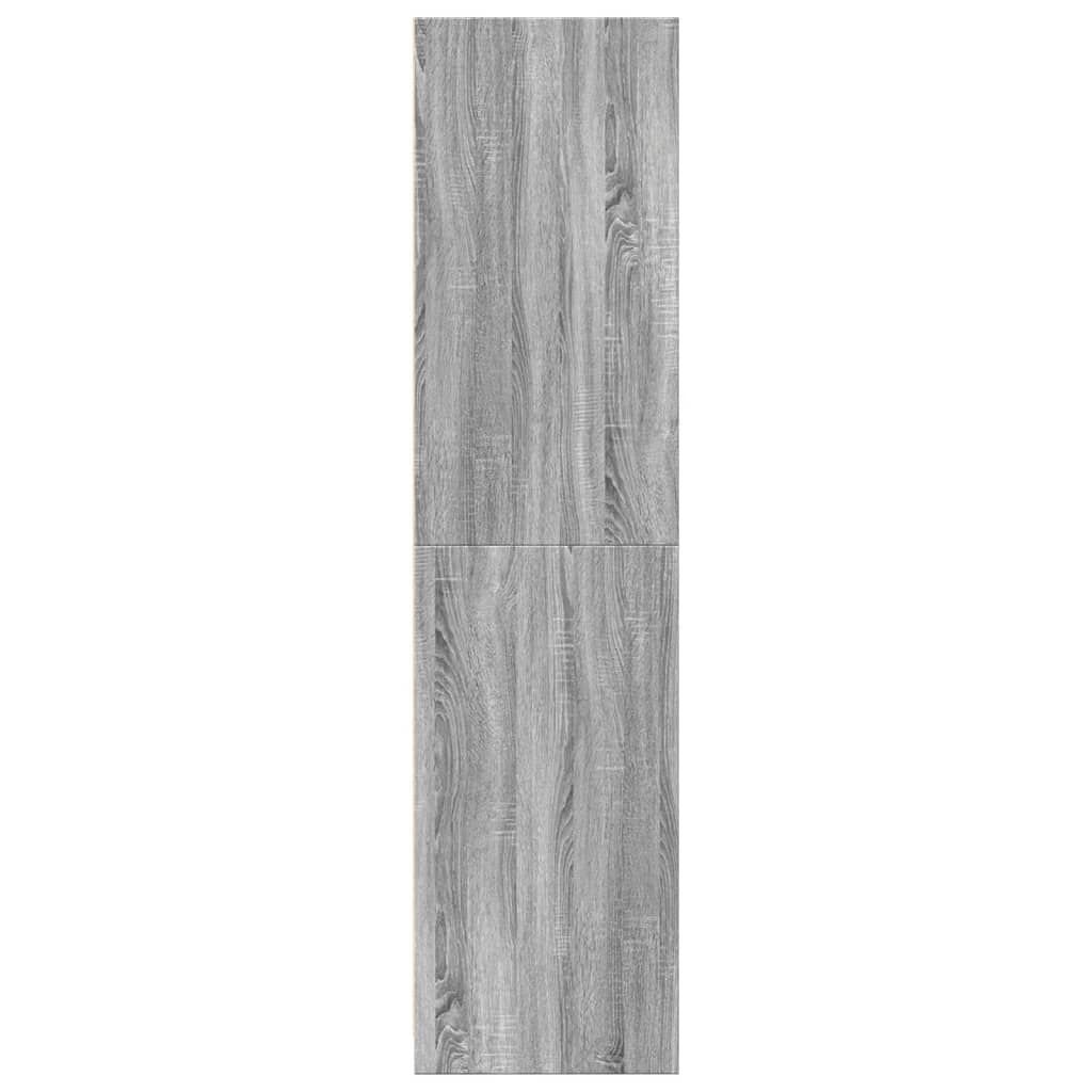 vidaXL Wardrobe Grey Sonoma 80x50x200 cm Engineered Wood