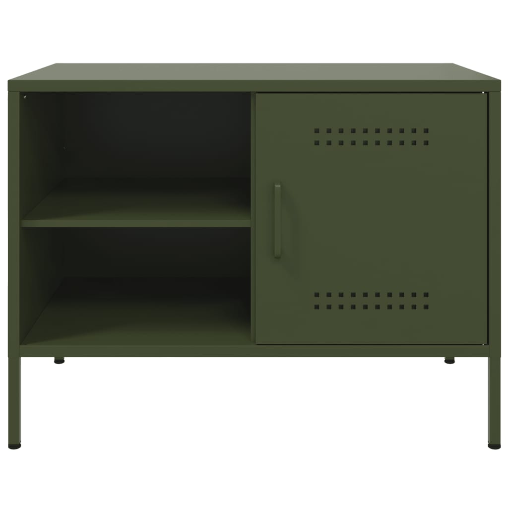 vidaXL TV Cabinet Olive Green 68x39x50.5 cm Steel