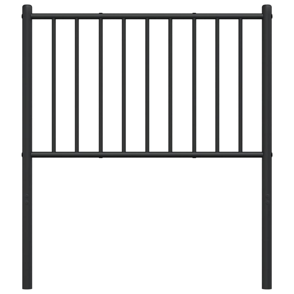 vidaXL Metal Headboard Black 75 cm