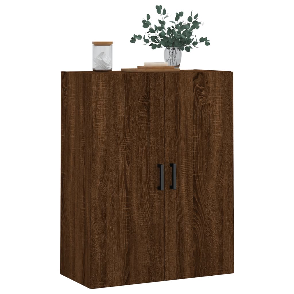 vidaXL Wall Mounted Cabinet Brown Oak 69.5x34x90 cm