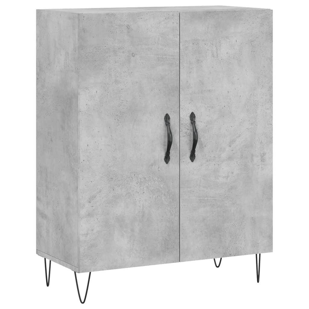 vidaXL Sideboard Concrete Grey 69.5x34x90 cm Engineered Wood