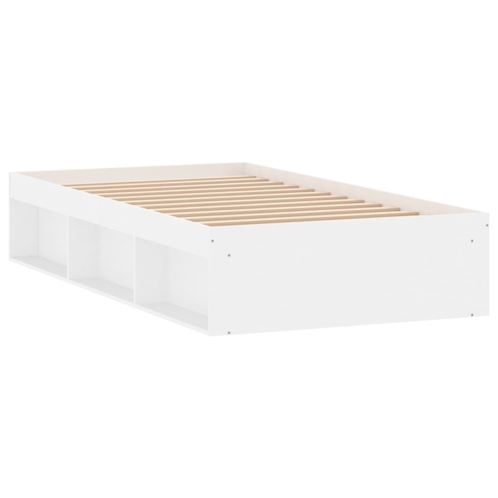 vidaXL Bed Frame without Mattress White 100x200 cm