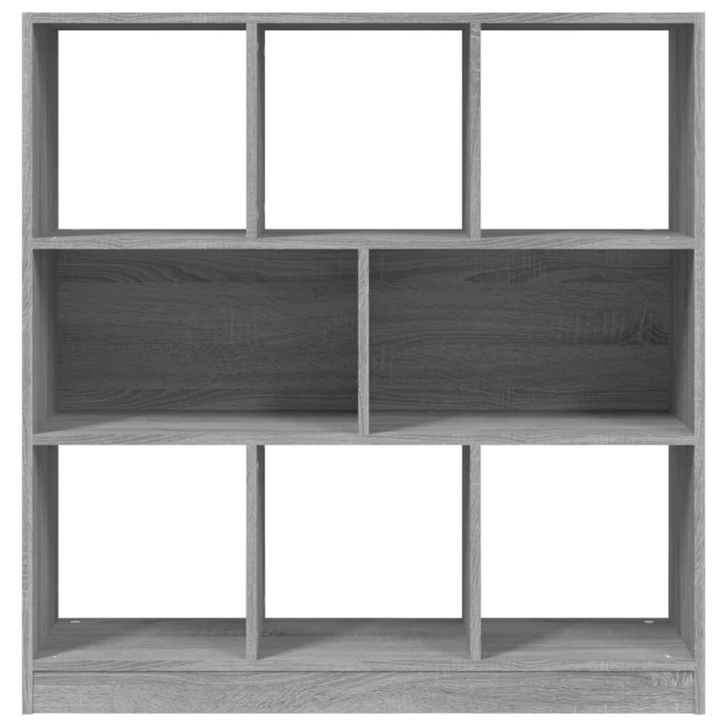 vidaXL Book Cabinet Grey Sonoma 97.5x29.5x100 cm Engineered Wood