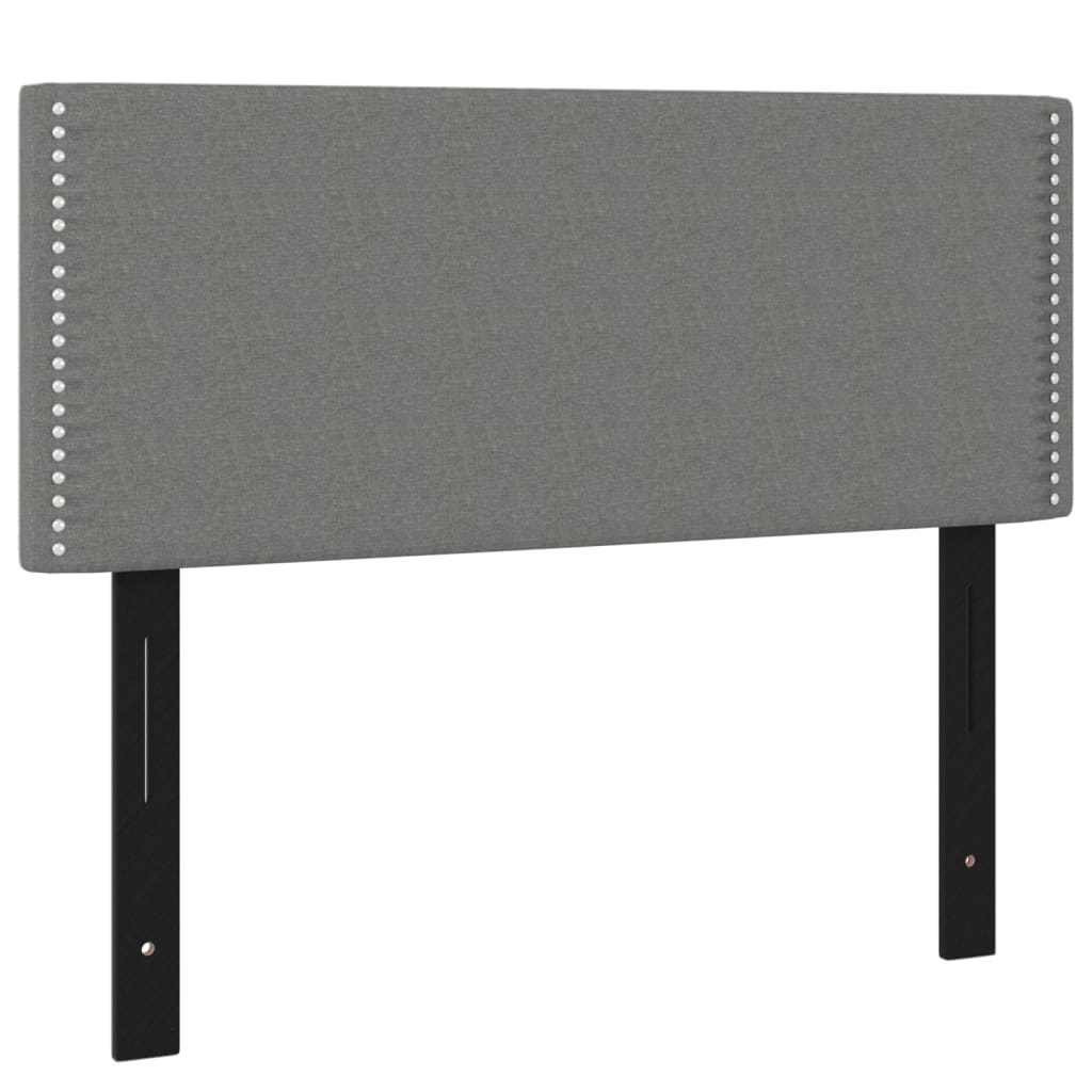 vidaXL Headboard Dark Grey 100x5x78/88 cm Fabric