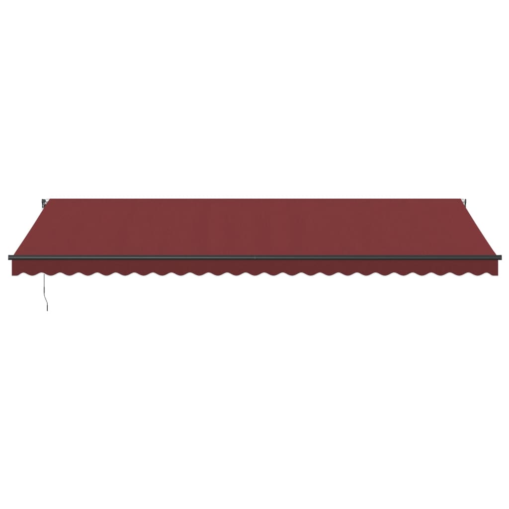 vidaXL Automatic Retractable Awning with LEDs Burgundy 600x350 cm