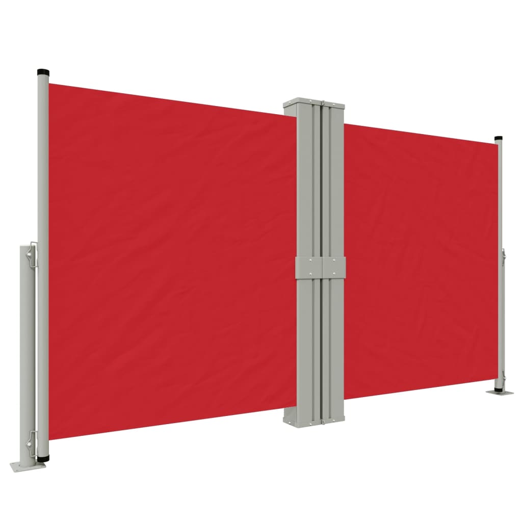 vidaXL Retractable Side Awning Red 140x1200 cm