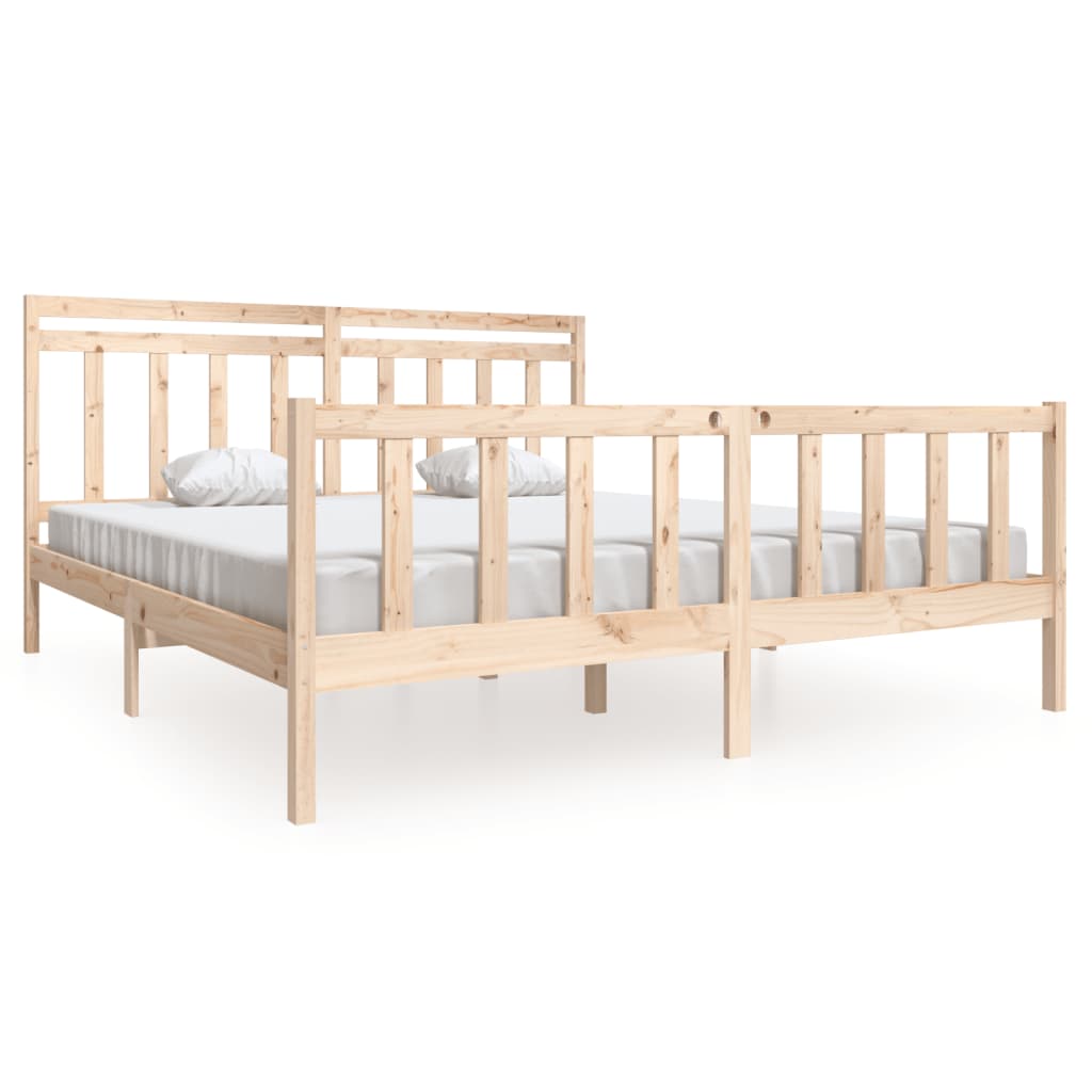 vidaXL Bed Frame without Mattress Super King Solid Wood