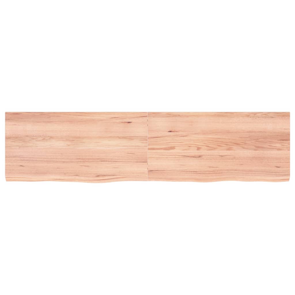 vidaXL Table Top Light Brown 160x40x(2-4) cm Treated Solid Wood Oak