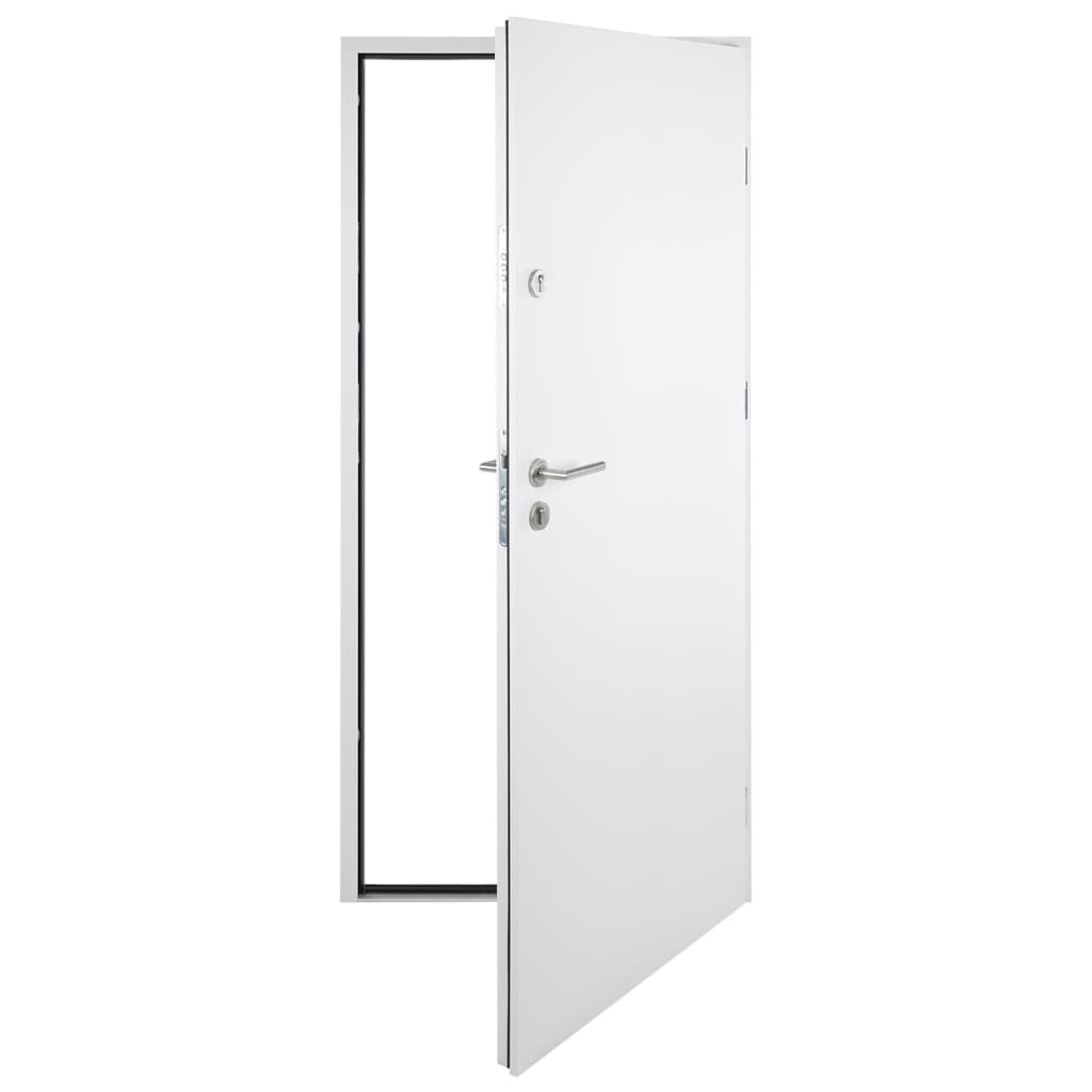 vidaXL Front Door White 100x200 cm Aluminium