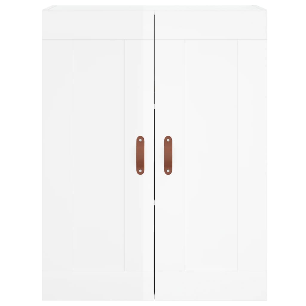 vidaXL Highboard High Gloss White 69.5x34x180 cm Engineered Wood