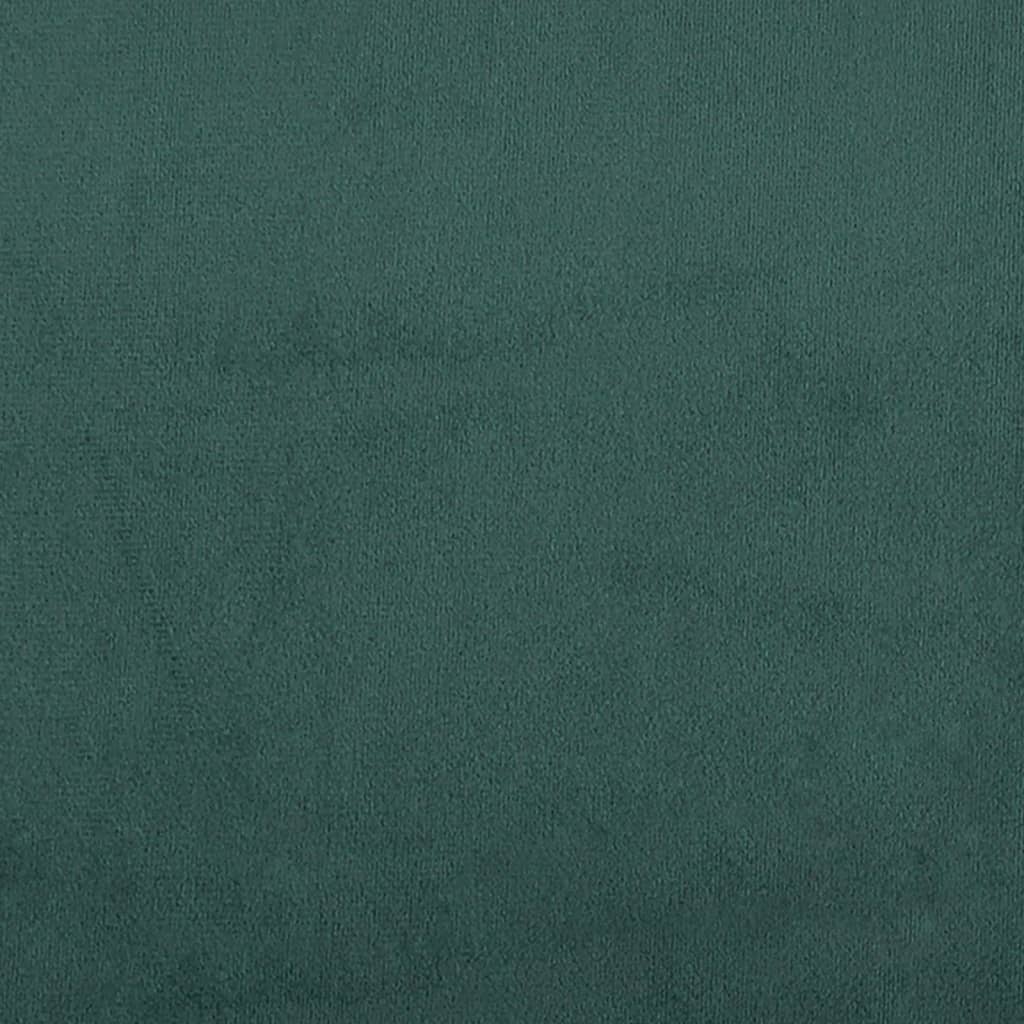 vidaXL Box Spring Bed with Mattress Dark Green 200x200 cm Velvet