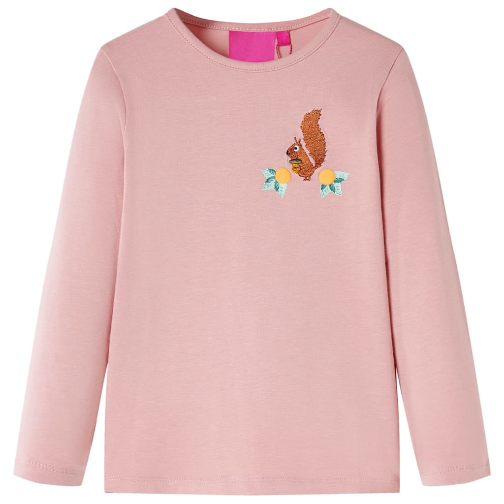 Kids' T-shirt with Long Sleeves Light Pink 116