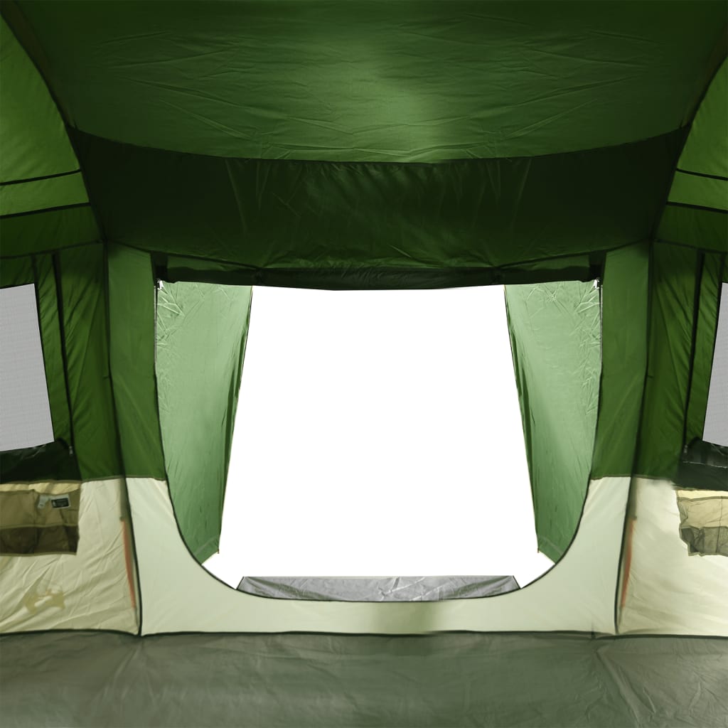 vidaXL Family Tent Tunnel 16-Person Green Waterproof