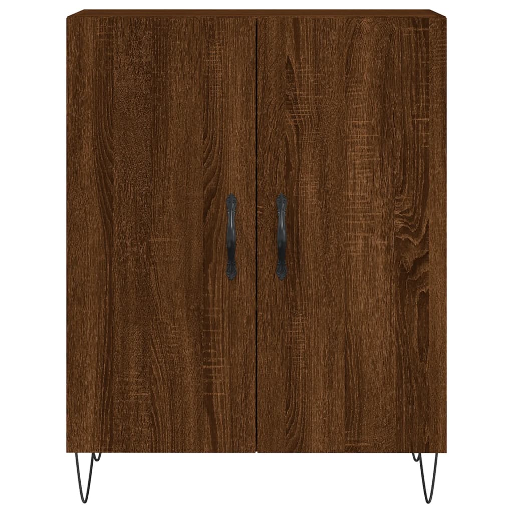 vidaXL Highboard Brown Oak 69.5x34x180 cm Engineered Wood