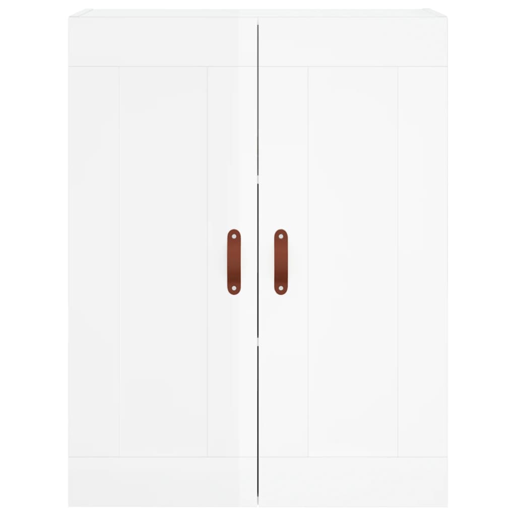 vidaXL Highboard High Gloss White 69.5x34x180 cm Engineered Wood