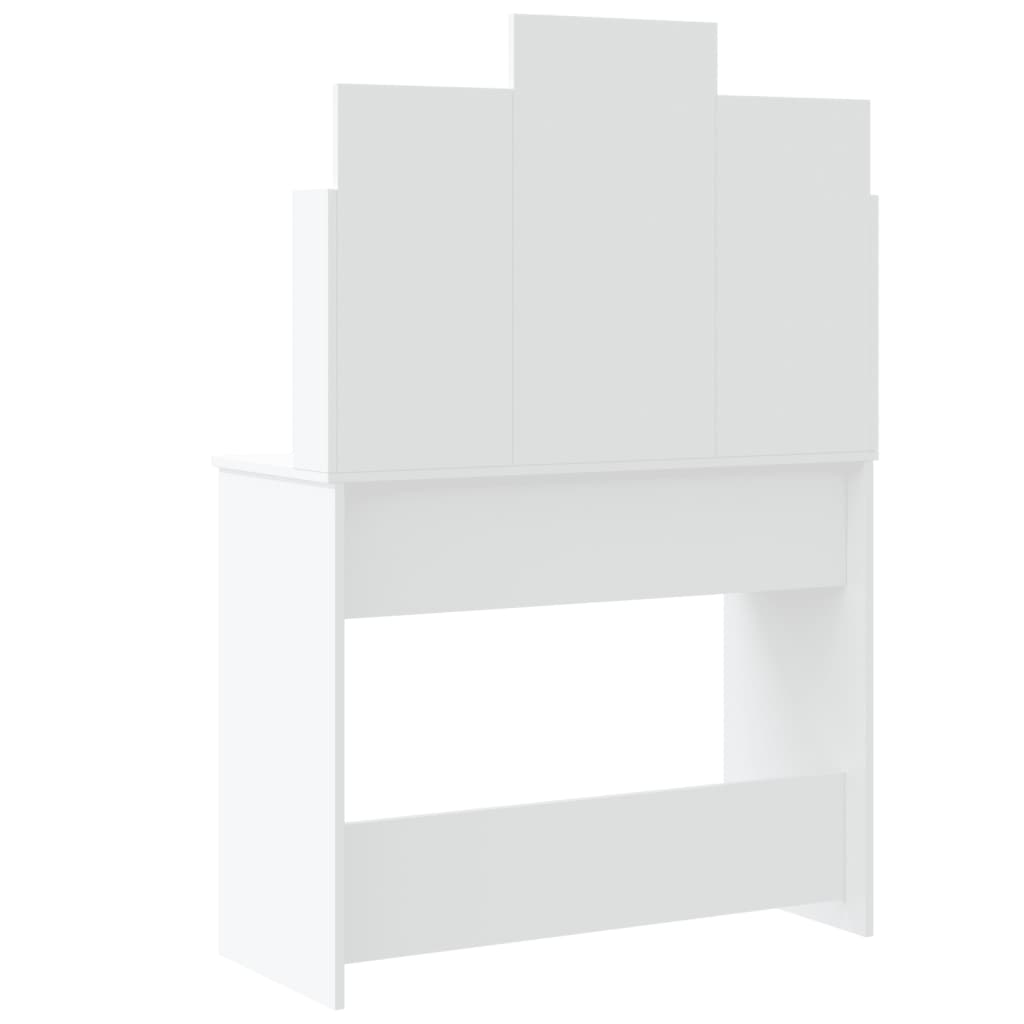 vidaXL Dressing Table with LED Lights White 96x40x142 cm