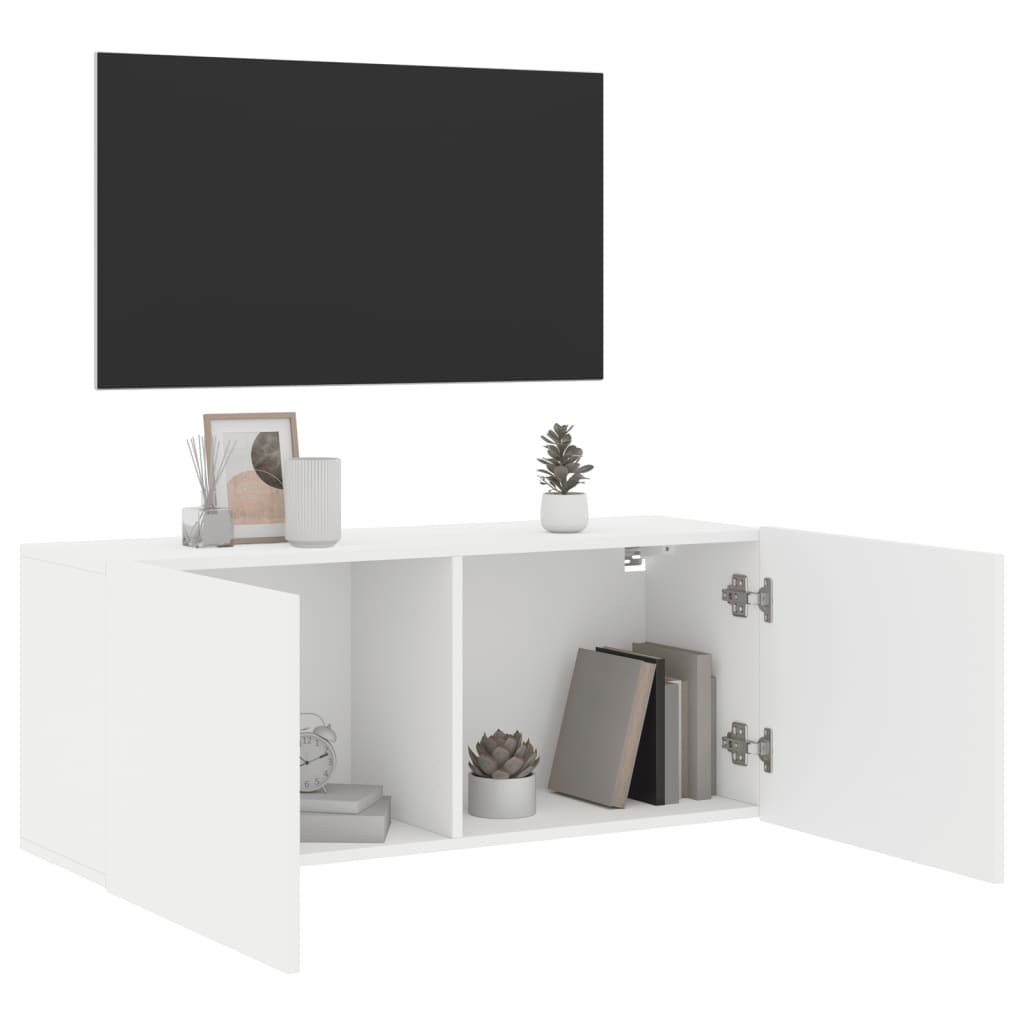 vidaXL TV Cabinet Wall-mounted White 100x30x41 cm