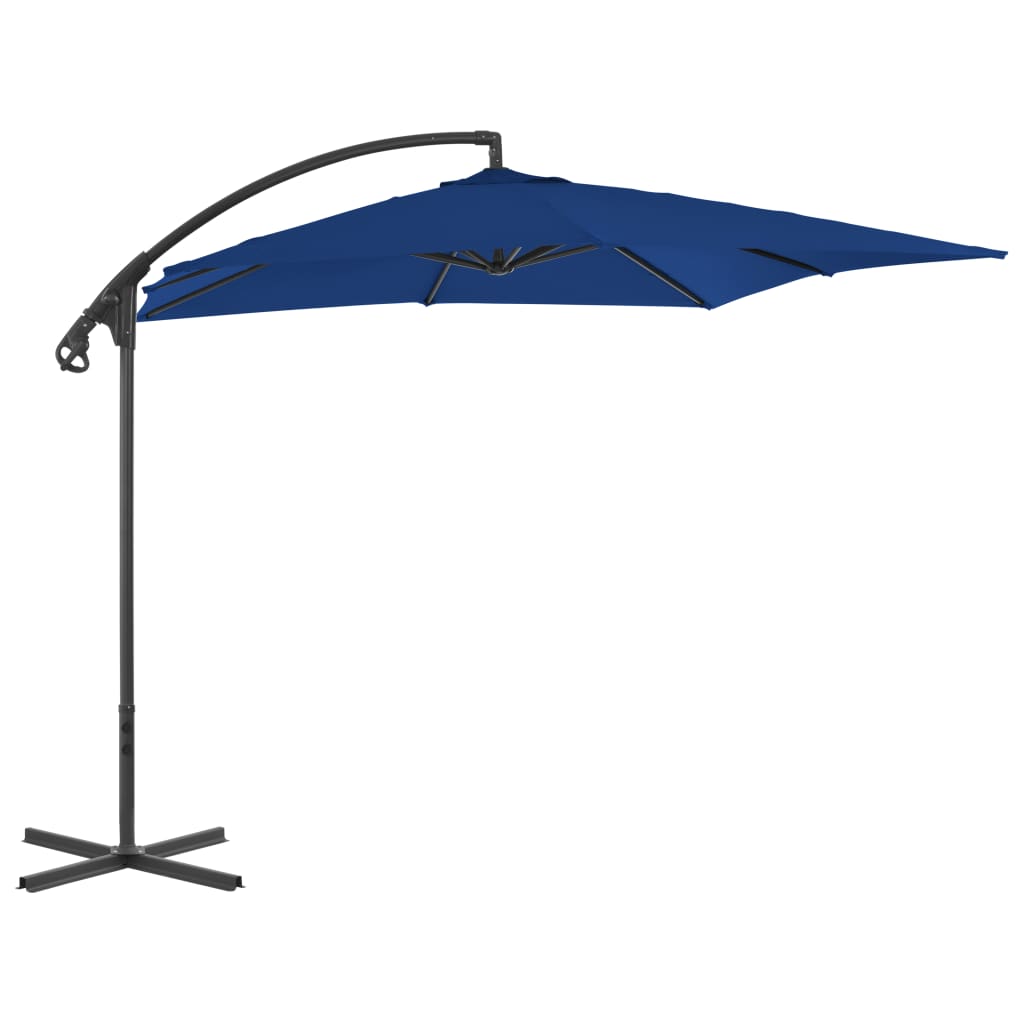 vidaXL Cantilever Garden Parasol with Steel Pole 250x250 cm Azure