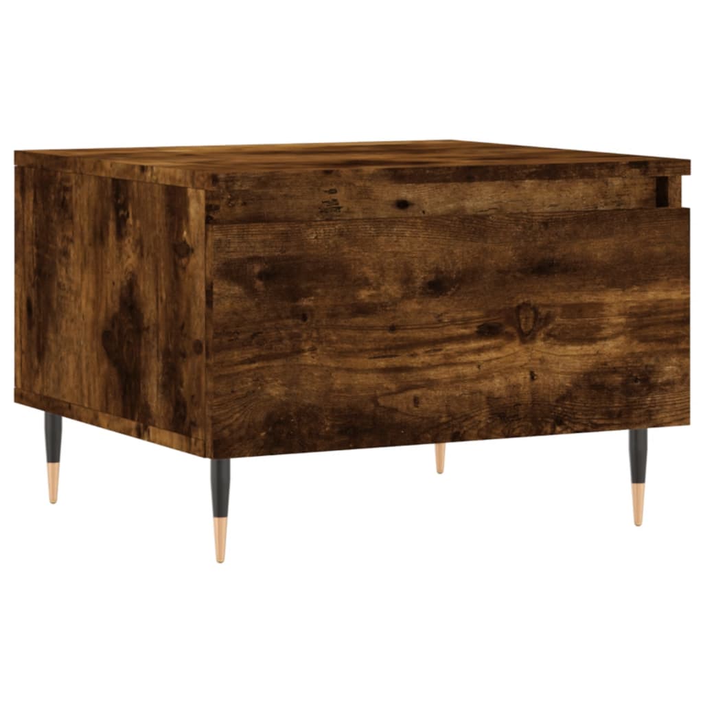 vidaXL Coffee Table Smoked Oak 50x46x35 cm Engineered Wood