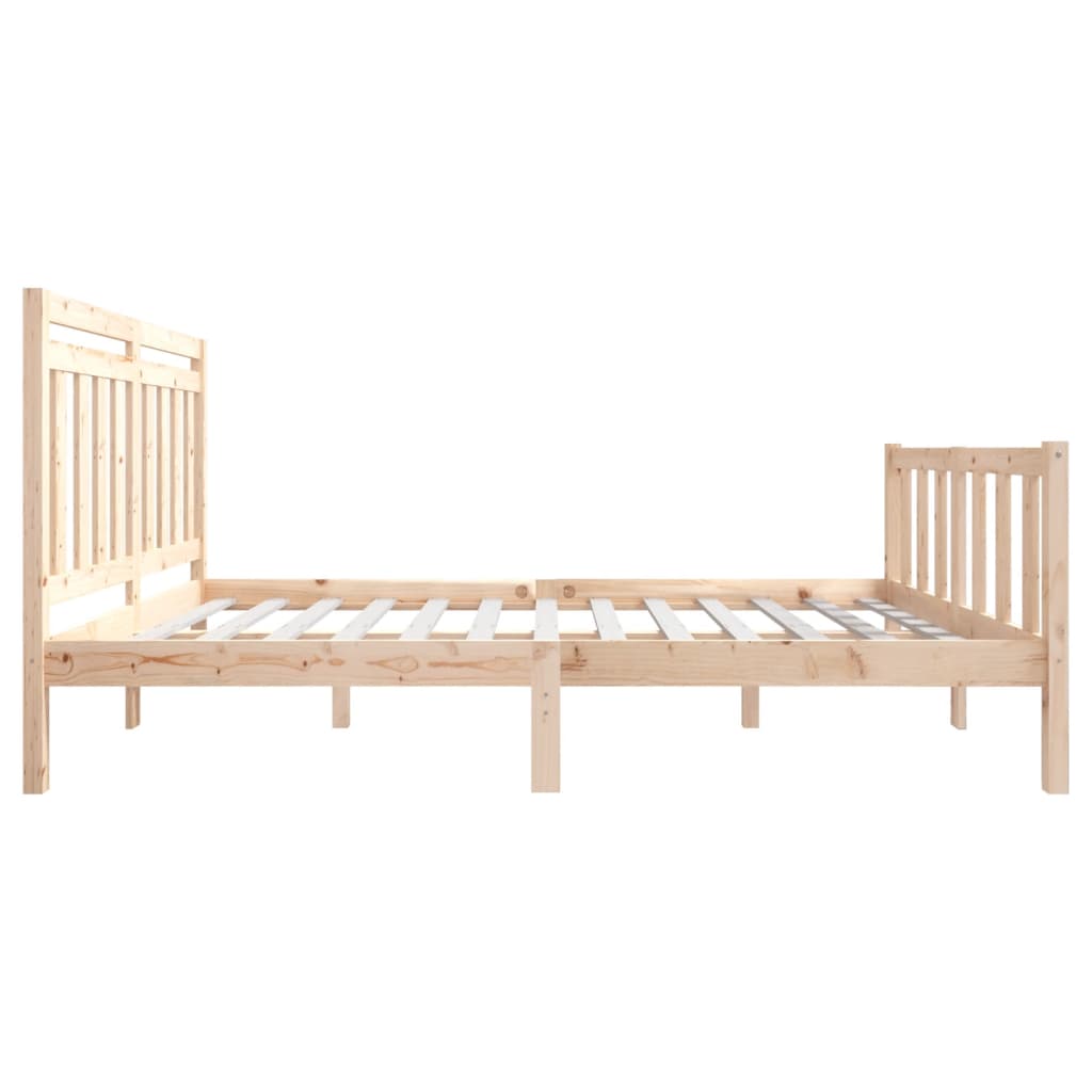 vidaXL Bed Frame without Mattress Solid Wood 140x190 cm (810062+814094)